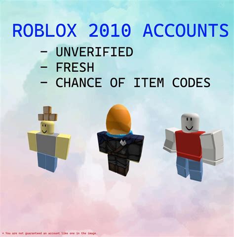 Make Offer. . Roblox 2010 account dump